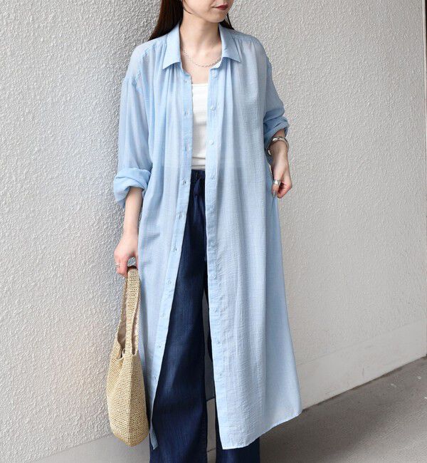 SHIPS Colors 「SHIPS Colors:〈手洗い可能〉ボイル シャンブレー シャツ ワンピース◇」|ワンピース|