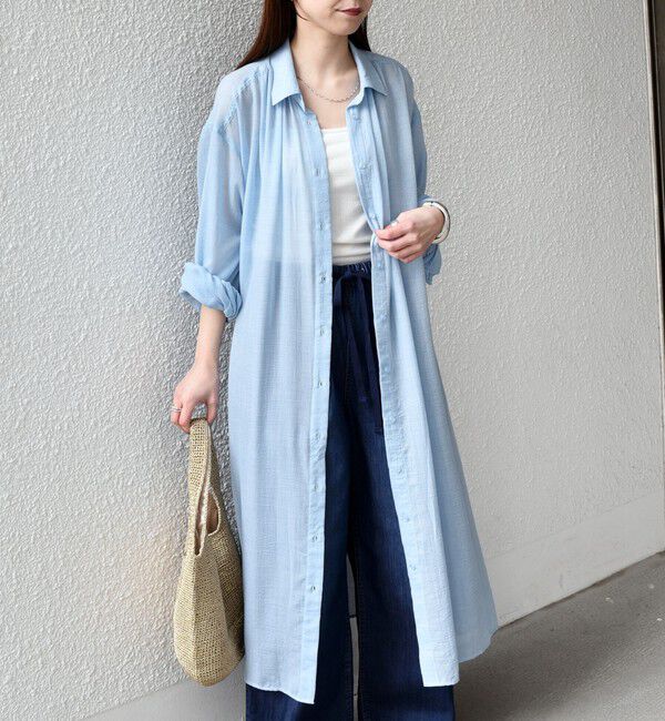 SHIPS Colors 「SHIPS Colors:〈手洗い可能〉ボイル シャンブレー シャツ ワンピース◇」|ワンピース|