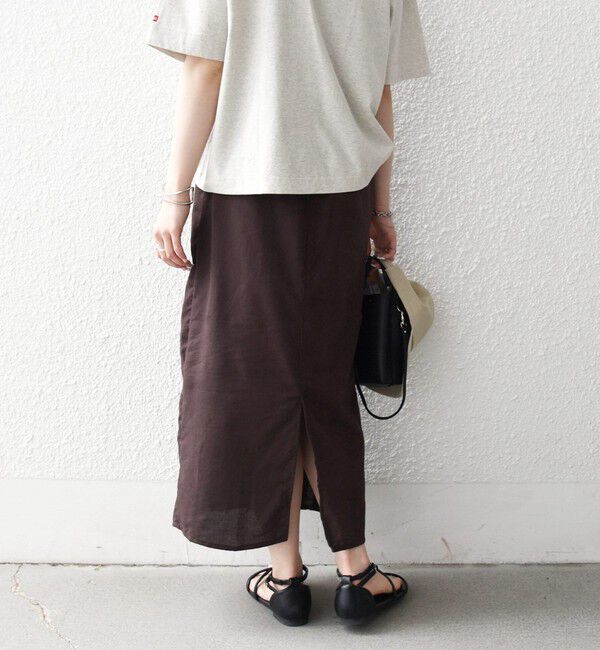 SHIPS any「SHIPS any:〈手洗い可能〉リネンミックス Iライン フリル イージー スカート」|スカート|