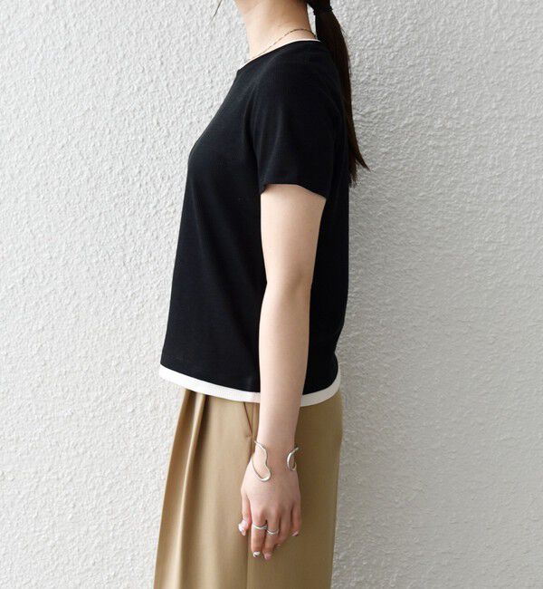 SHIPS any「SHIPS any:〈手洗い可能〉レイヤード シアー ワッフル TEE」|Tシャツ・カットソー|