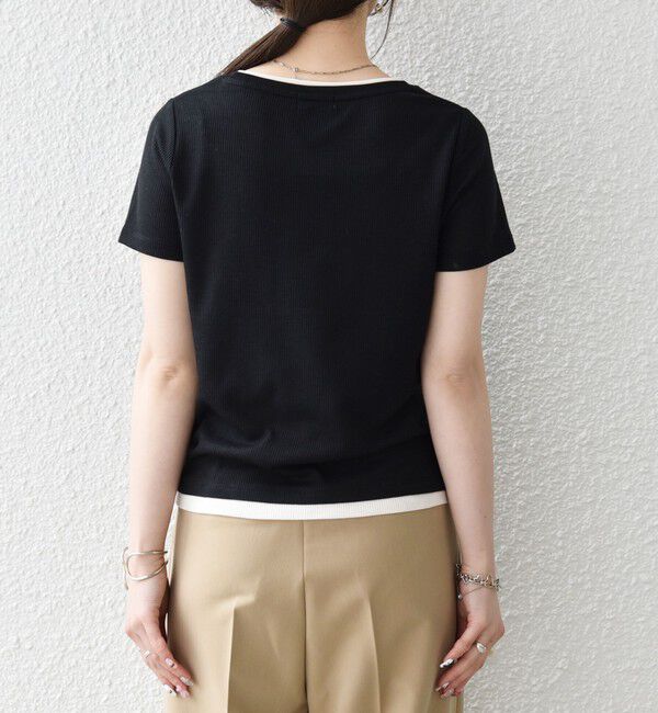 SHIPS any「SHIPS any:〈手洗い可能〉レイヤード シアー ワッフル TEE」|Tシャツ・カットソー|