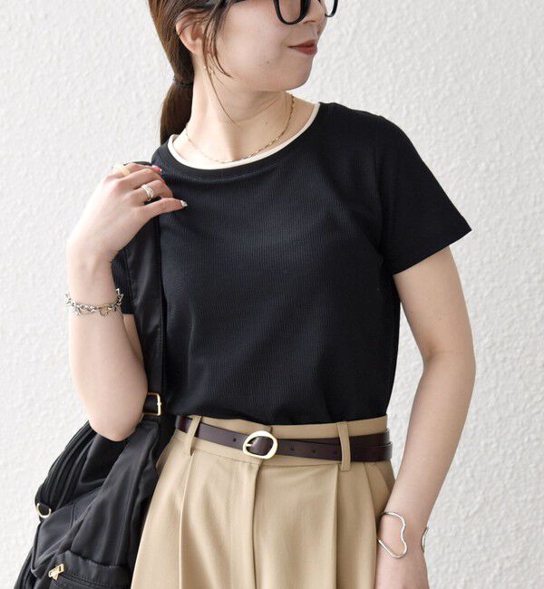 SHIPS any「SHIPS any:〈手洗い可能〉レイヤード シアー ワッフル TEE」|Tシャツ・カットソー|