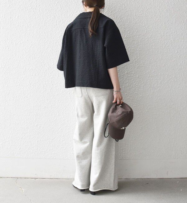 SHIPS any「《予約》SHIPS any:〈手洗い可能〉サッカー リボン 開襟シャツ 羽織り」|シャツ・ブラウス|