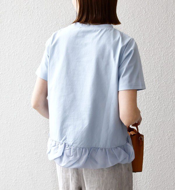 SHIPS any「《予約》SHIPS any:〈多機能/洗濯機可能〉マルチファンクション ドッキング ヘム コンパクト TEE」|Tシャツ・カットソー|