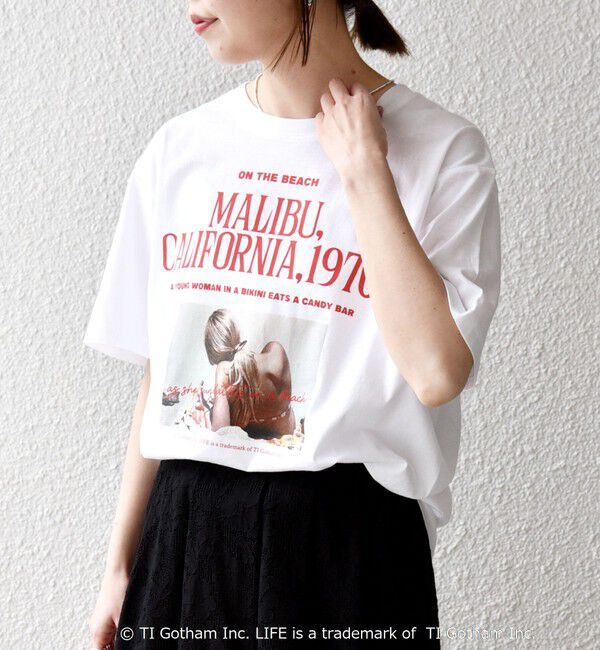 SHIPS any「《予約》【SHIPS any別注】GOOD ROCK SPEED:〈洗濯機可能〉LPC ロゴ プリント TEE」|Tシャツ・カットソー|ホワイト