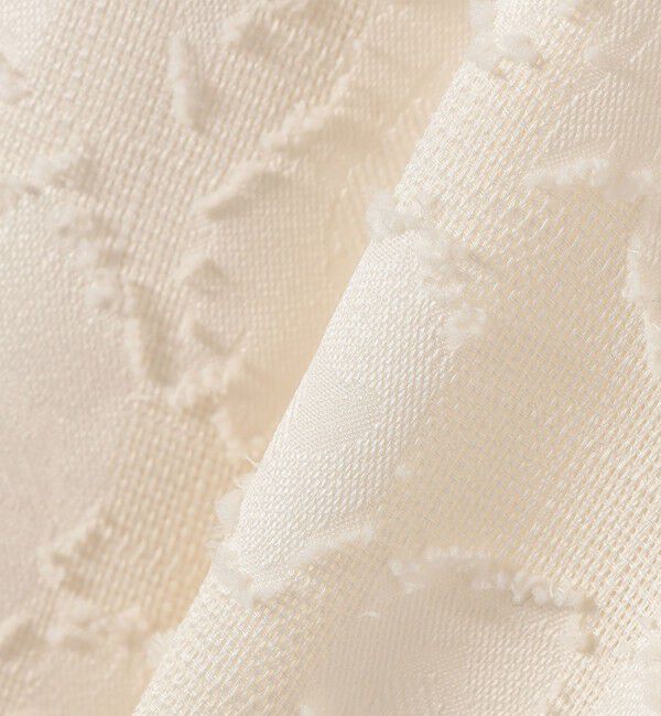 SHIPS any「SHIPS any:〈洗濯機可能〉カット ジャカード ドロスト フレンチ スリーブ シャツ ブラウス」|シャツ・ブラウス|