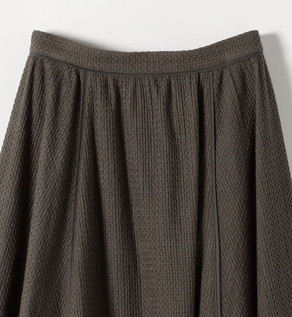 quaranciel「《予約》quaranciel:〈手洗い可能〉コットン 刺繍 パイピング フレア スカート」|スカート|