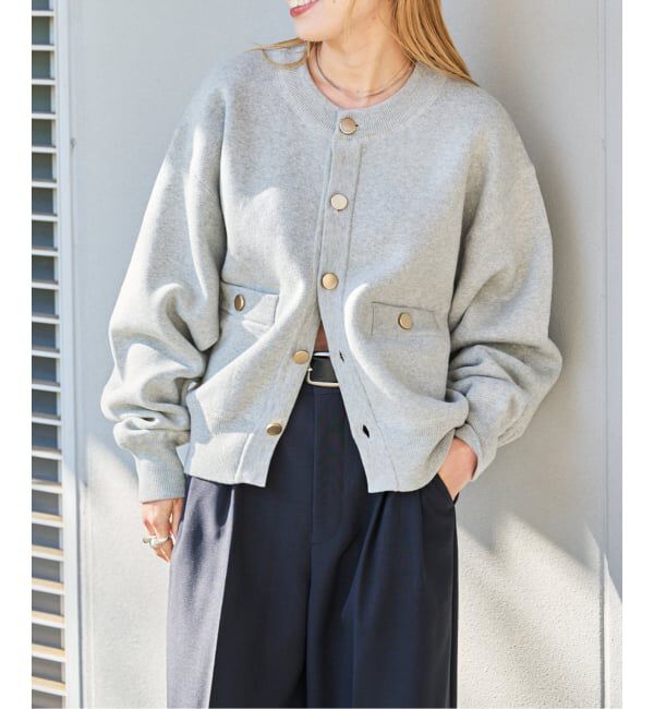 OUTDOOR PRODUCTS Usual Things「スウェットライク金ボタンカーデ」|カーディガン|