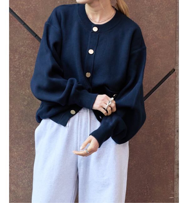 OUTDOOR PRODUCTS Usual Things「スウェットライク金ボタンカーデ」|カーディガン|