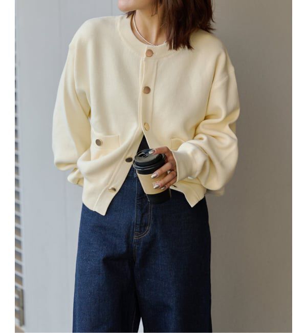 OUTDOOR PRODUCTS Usual Things「スウェットライク金ボタンカーデ」|カーディガン|