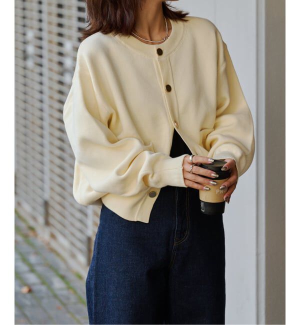 OUTDOOR PRODUCTS Usual Things「スウェットライク金ボタンカーデ」|カーディガン|