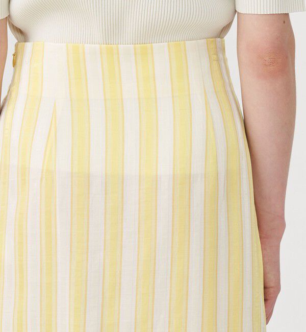 Ballsey「コットンキュプラストライプ ラップスカート」|フレア|