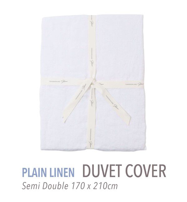 TOMORROWLAND HOME「プレーンリネン 掛布団カバー（セミダブル）」|その他|11 ホワイト