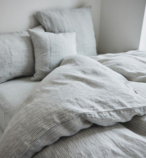 TOMORROWLAND HOME「ストライプリネン フラットシーツ（クイーン～キング）」|その他|