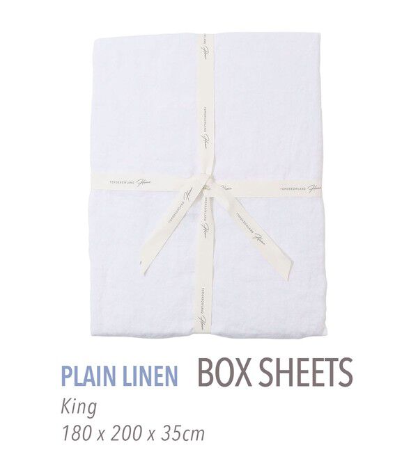 TOMORROWLAND HOME「プレーンリネン ボックスシーツ（キング）」|その他|11 ホワイト