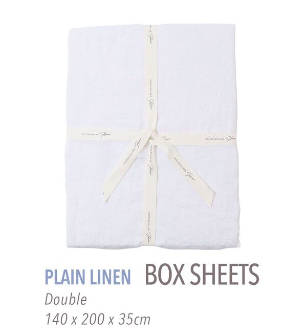 TOMORROWLAND HOME「プレーンリネン ボックスシーツ（ダブル）」|その他|11 ホワイト