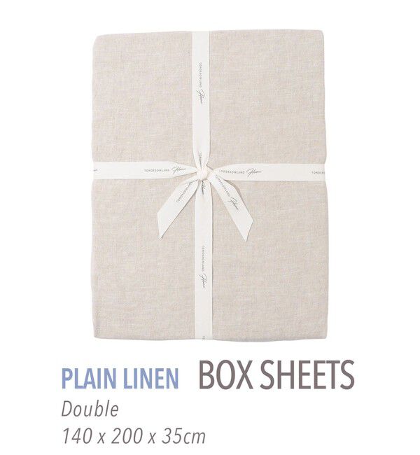 TOMORROWLAND HOME「プレーンリネン ボックスシーツ（ダブル）」|その他|43 ベージュ