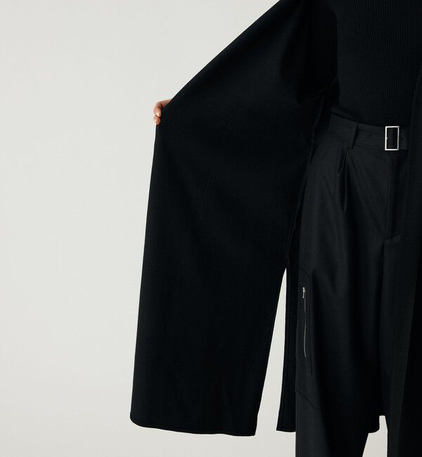 GALERIE VIE「ミルドスムース カラーレスコート」|ノーカラーコート|