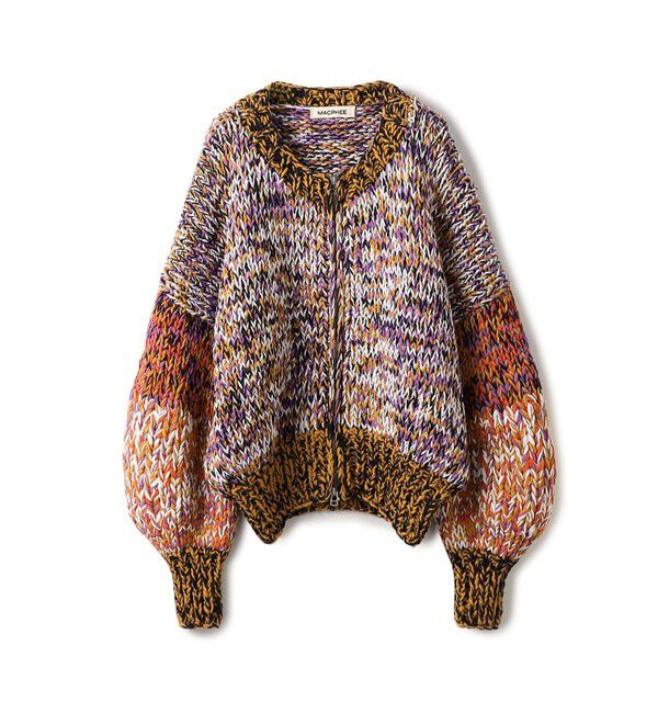 MACPHEE「ムリネハンドニット ボリュームカーディガン」|カーディガン|44 ベージュ系