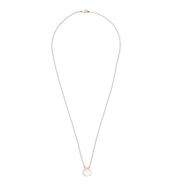 TOMORROWLAND GOODS「SEE REAL FLOWERS CLAM SHELL AMULET ネックレス」|ネックレス|51 ライトグリーン