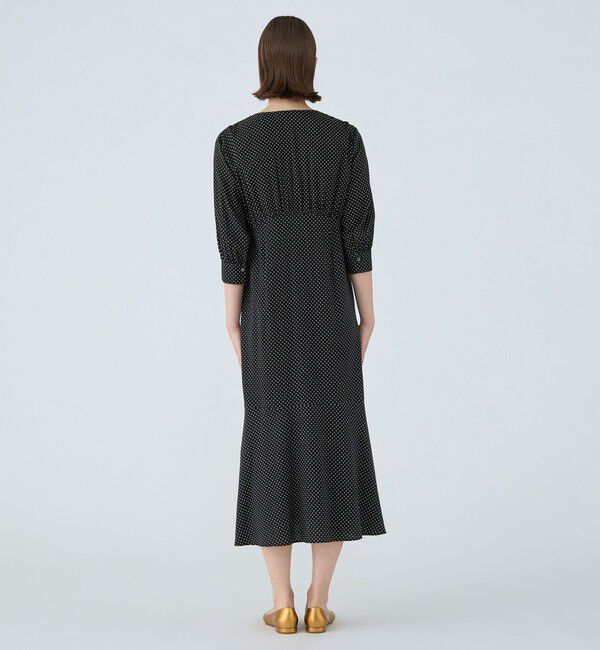 Ballsey「ドットプリント Vネックマーメイドワンピース」|ワンピース|