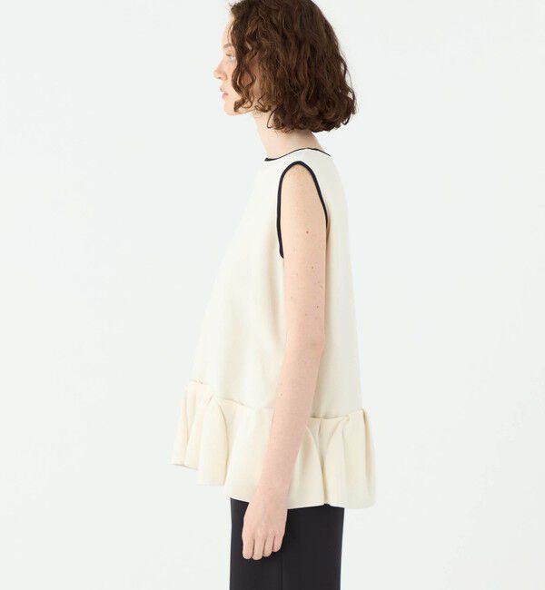 Ballsey「ミラノリブ タックヘムノースリーブプルオーバー」|ニット・セーター|