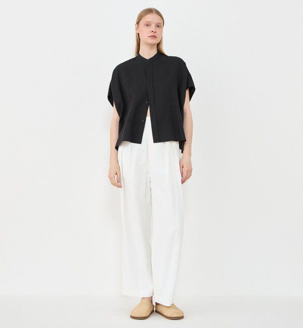 GALERIE VIE「フレンチリネン スタンドカラーシャツ」|シャツ・ブラウス|