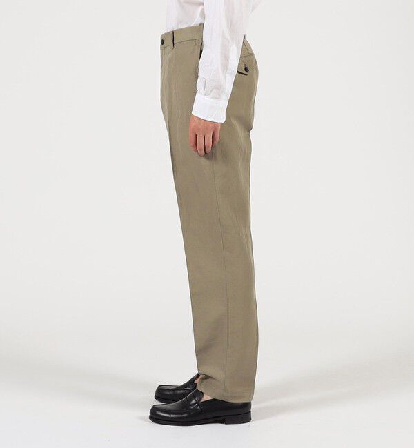 TOMORROWLAND MENS「リネンコットン サイドアジャスター ノープリーツパンツ SONDRIO」|チノ|