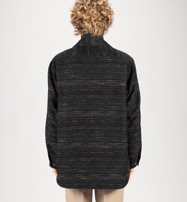 TOMORROWLAND MENS「ミックスツイード ダブルポケットシャツブルゾン」|ブルゾン・スタジャン|