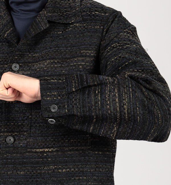 TOMORROWLAND MENS「ミックスツイード ダブルポケットシャツブルゾン」|ブルゾン・スタジャン|