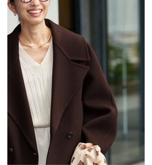 VERMEIL par iena「super120s ビッグショールリバーコート」|その他|