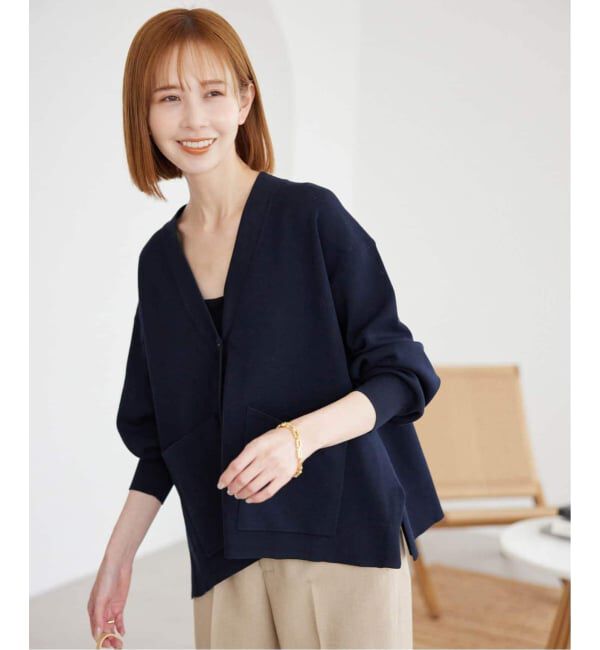 SLOBE IENA「《WEB・一部店舗限定/追加》スムースニットカーディガン」|カーディガン|