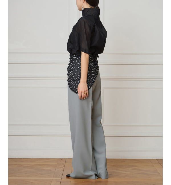 IENA LA BOUCLE「《追加》IENA LA BOUCLE ソフトダブルクロススラックス」|スラックス|