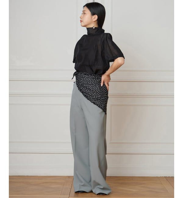 IENA LA BOUCLE「《追加》IENA LA BOUCLE ソフトダブルクロススラックス」|スラックス|