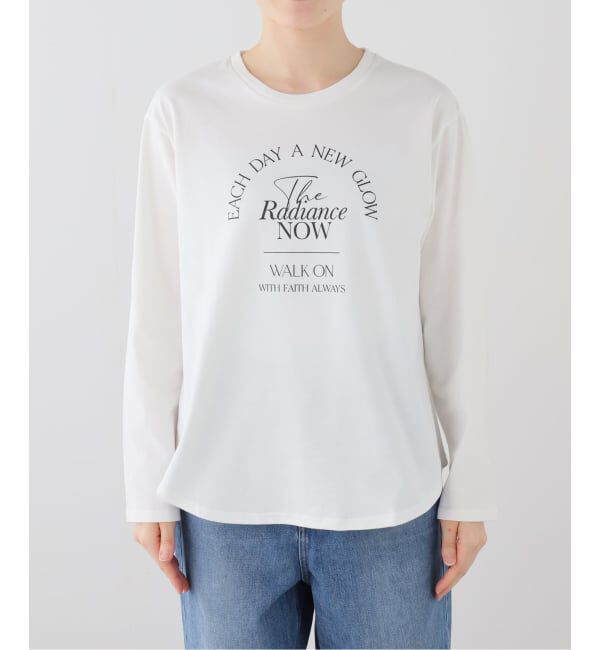 SLOBE IENA「RadianceロゴロングTEE」|Tシャツ・カットソー|ホワイト