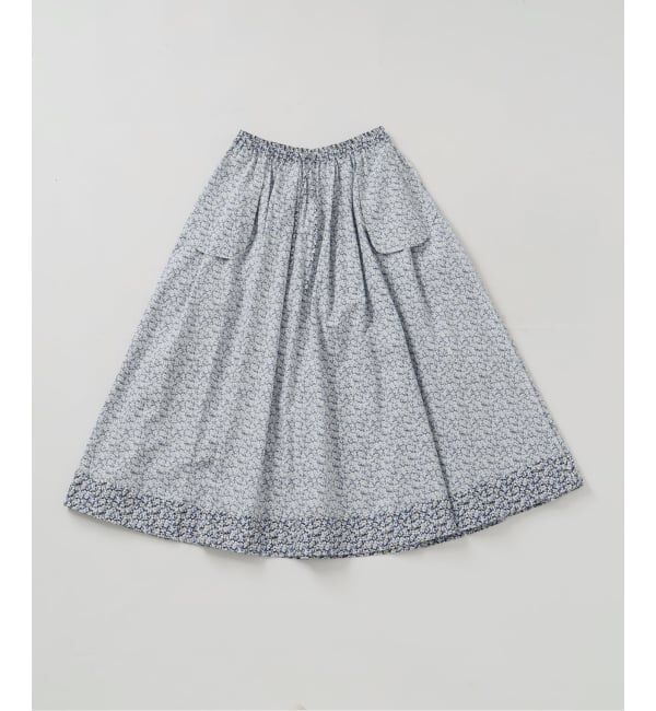 SLOBE IENA「Blue Flowerタックスカート」|スカート|
