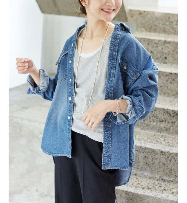 SLOBE IENA「《WEB限定/追加4》LE DENIM BDUデニムシャツ」|シャツ・ブラウス|