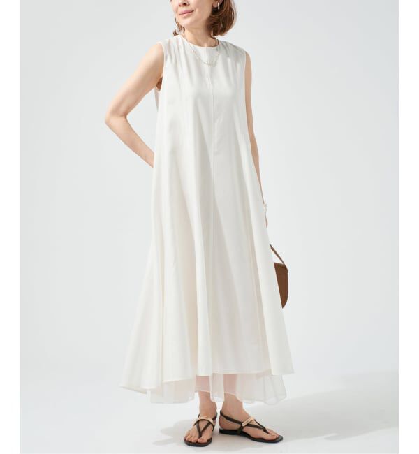 VERMEIL par iena「《予約》Panel Flow Dress」|ワンピース|ホワイト