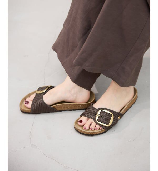 IENA「《予約》BIRKENSTOCK/ビルケンシュトック MADRID BIG BUCKLE RAFFIA サンダル 1031419」|サンダル|