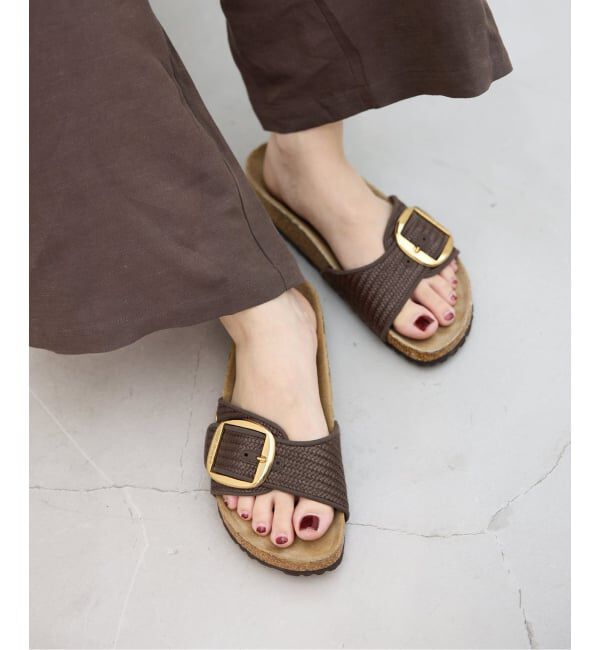 IENA「《予約》BIRKENSTOCK/ビルケンシュトック MADRID BIG BUCKLE RAFFIA サンダル 1031419」|サンダル|