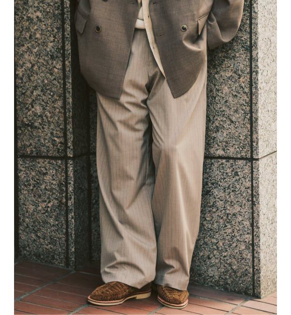 417 EDIFICE「〈追加予約〉TR ワイドイージーパンツ」|スラックス|ベージュ A