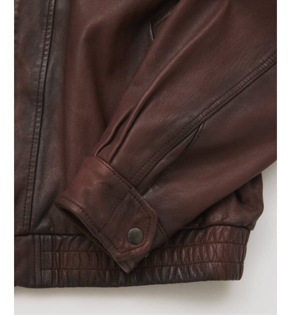 JOURNAL STANDARD「ゴート レザー エイジング ダッド ブルゾン」|ライダースジャケット|