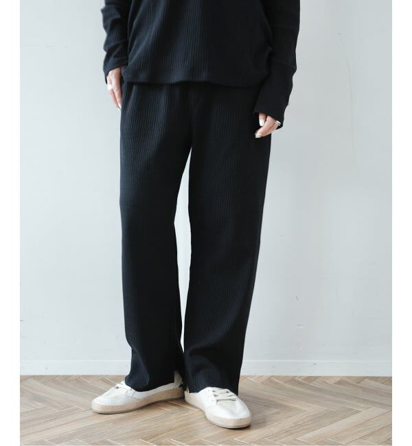 journal standard luxe「ランダムテレコ パンツ」|レギンス・スパッツ|ブラック