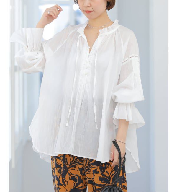 JOURNAL STANDARD relume「コットンボイルクリンクルタックフリルプルオーバー」|シャツ・ブラウス|