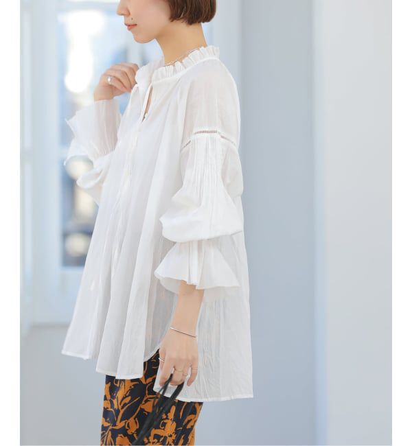JOURNAL STANDARD relume「コットンボイルクリンクルタックフリルプルオーバー」|シャツ・ブラウス|