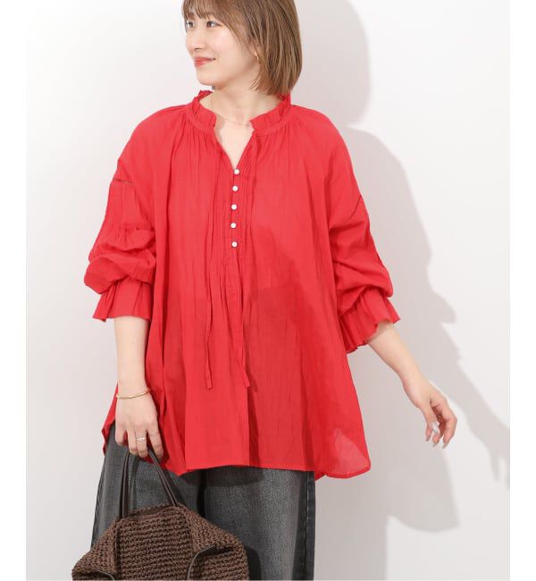 JOURNAL STANDARD relume「コットンボイルクリンクルタックフリルプルオーバー」|シャツ・ブラウス|
