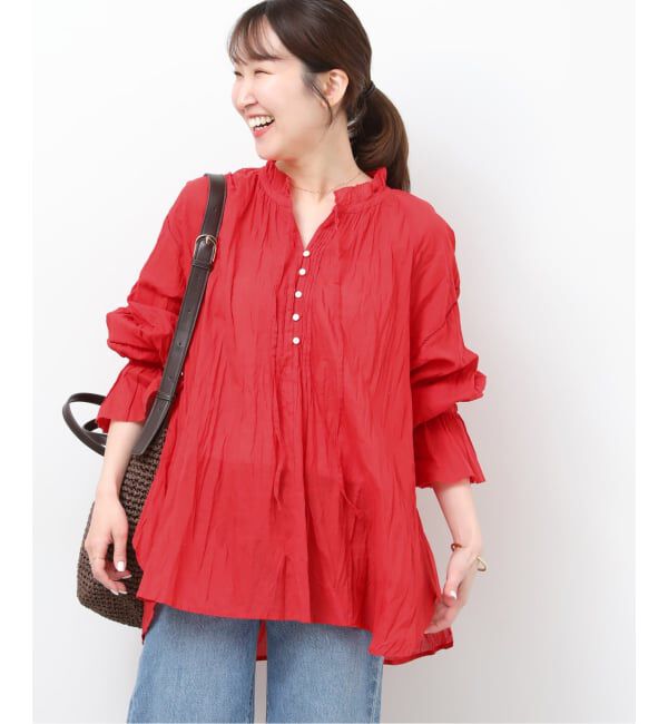 JOURNAL STANDARD relume「コットンボイルクリンクルタックフリルプルオーバー」|シャツ・ブラウス|