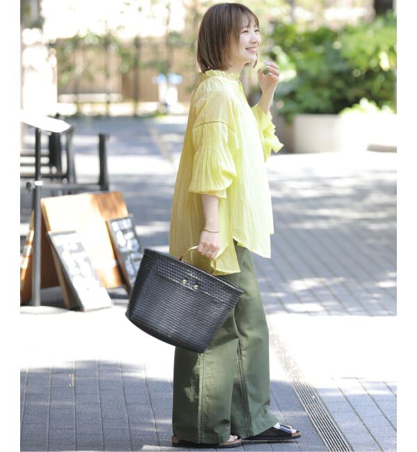 JOURNAL STANDARD relume「コットンボイルクリンクルタックフリルプルオーバー」|シャツ・ブラウス|