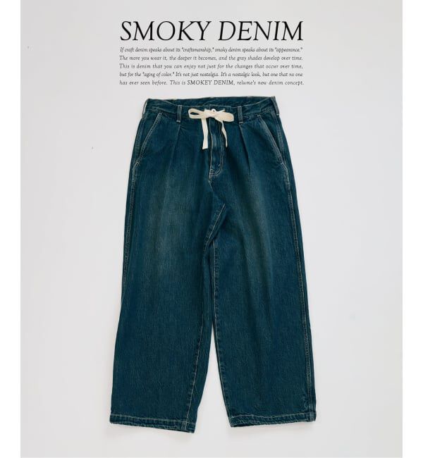 JOURNAL STANDARD relume「スモーキーデニム 11oz オーバーパンツ」|デニム|ネイビー B
