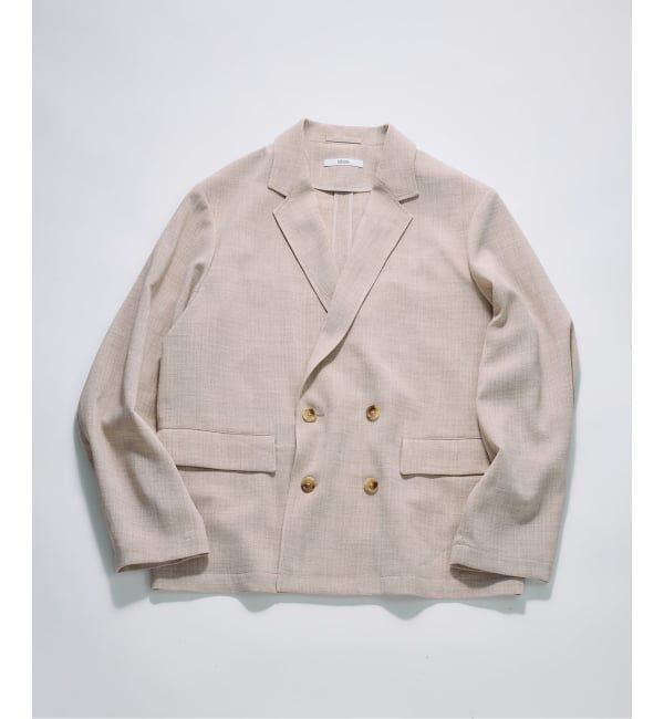 JOURNAL STANDARD relume「テックキャンバス  ダブルプレスト ジャケット(セットアップ対応可能)」|テーラードジャケット|ナチュラル